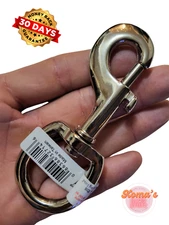 4" Zinc Snap/clasp hook with 1" Oval swivel eye. big leashes, rope, lunge lines