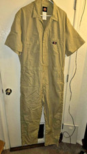 Dickies Tan Size X-Large XL Short-Sleeve Coveralls Cotton Polyester - New Other