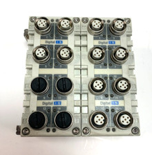 [Lot of 2!] SMC EX600-DXPD Input Module 16 Inputs, PNP, 8x M12 5-Pin, 24VDC