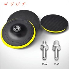 For Grinder Polisher M10 M14 Hook & Loop Backing Pad 4" 5" 6" 7" Sanding Disc