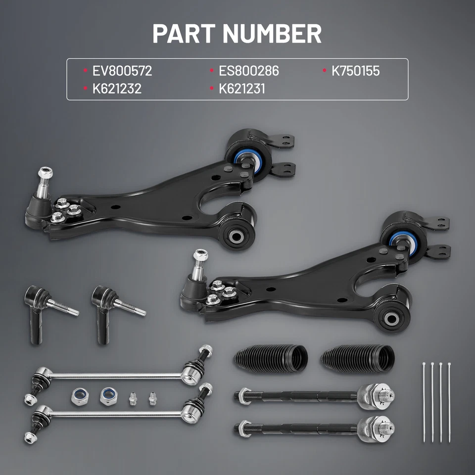 Kit de suspensão dianteira 12 peças para Buick Enclave GMC Acadia Chevy Traverse 2007-2016 - Imagem 4 de 4