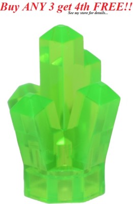  NEW LEGO TRANS Bright Green 5 Point pt Crystal Cave translucent Rock Gem Jewel