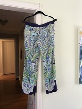 EUC Lilly Pulitzer Phillipa Pant Bright Navy Escape Artist Size Small CUTE