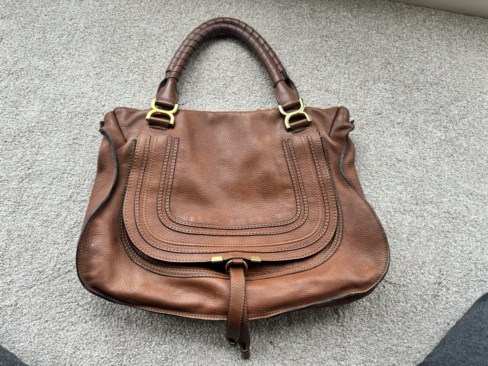 Chloe Marcie Large Tan / Nut Leather Tote