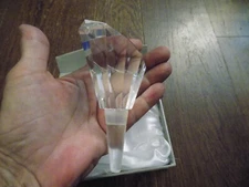 Vtg Estate Designer Oleg Cassini Crystal Bottle Stopper Faceted Cut Glass New