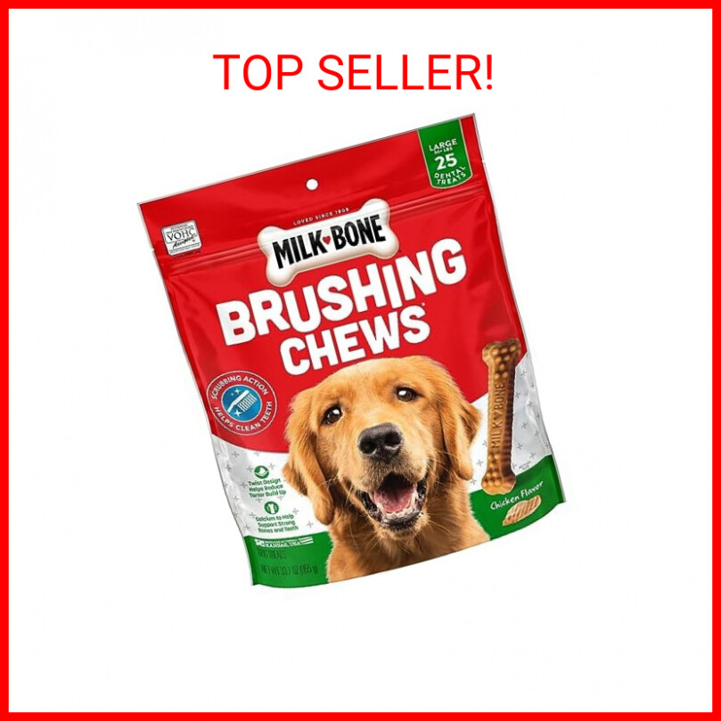 MilkBone Original Brushing Chews 25 Large Daily Dental Dog Treats eBay