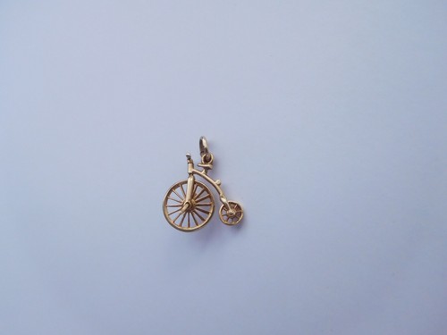 Authentic 1900 14K Gold Penny Farthing Bicycle Eckfeldt Ackley Pendant Charm 🚴 - Picture 4 of 12