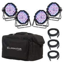 Eliminator Lighting MEGA FLAT PAK EP Lighting System with 4x Mega Par Profile...