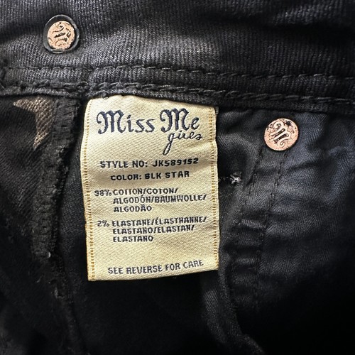 Miss Me Girls NWT Black Star Skinny Jeans JK5891S2 Sz.8 Witchy Celestial - Picture 9 of 10