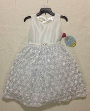 NEW AMERICAN PRINCESS FORMAL DRESS WHITE WEDDING FLOWER GIRL PLUS SIZE 12.5