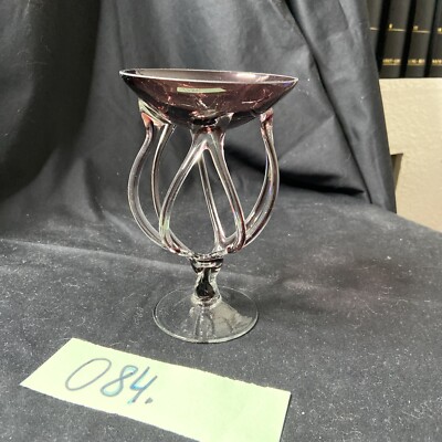 Sehr Interessante Glas Schale Alicja Handarbeit H. 16 cm