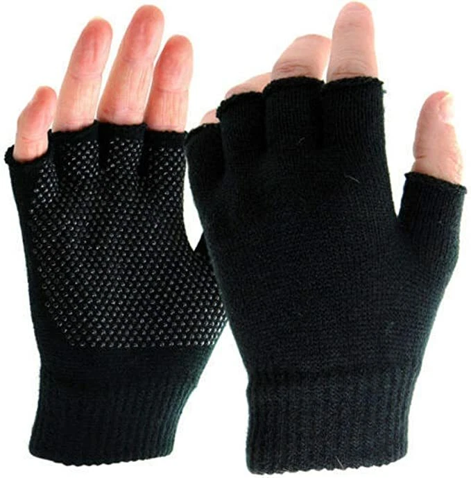 Jökulríki Guanti Senza Dita In Lana Merino – Caldi, Con Palmo Antiscivolo, Per Uomo E Donna, Ideali Per Inverno E Outdoor - 3