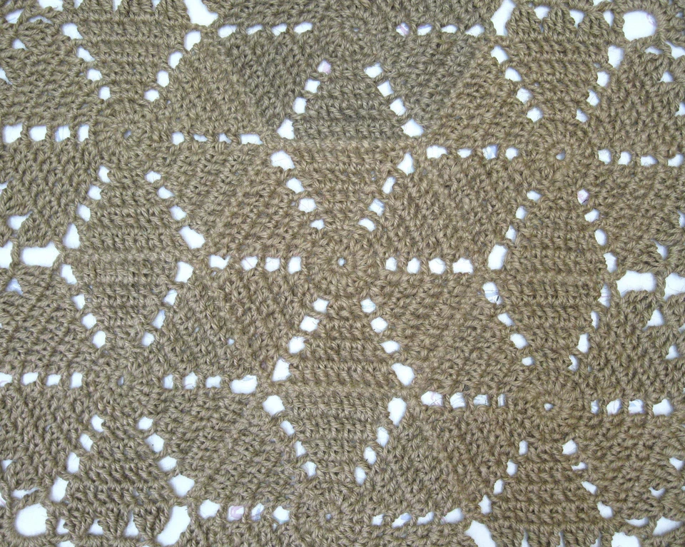 Alfombra de yute con patrón de copo de nieve - Fibra natural - Hecha a mano en EE. UU. Foto 2 de 4