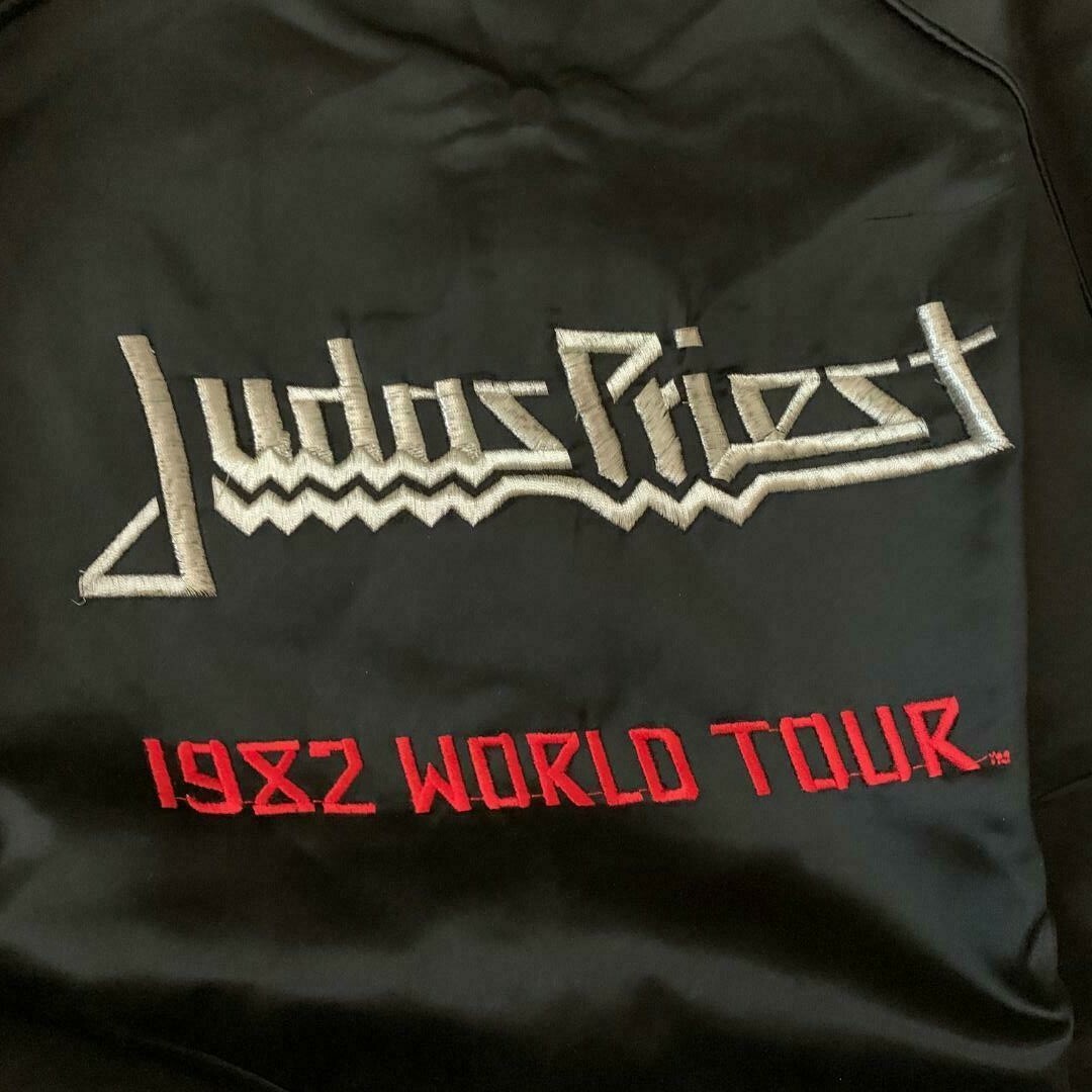 1982 Judas Priest Vengeance Tour Black Satin Tour Jacket Size S