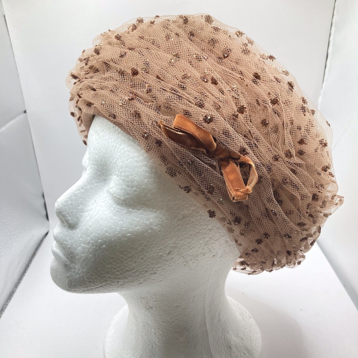 Vintage Pillbox Hat Gold Sequin Sequined Pillbox Hat - Etsy main image 4