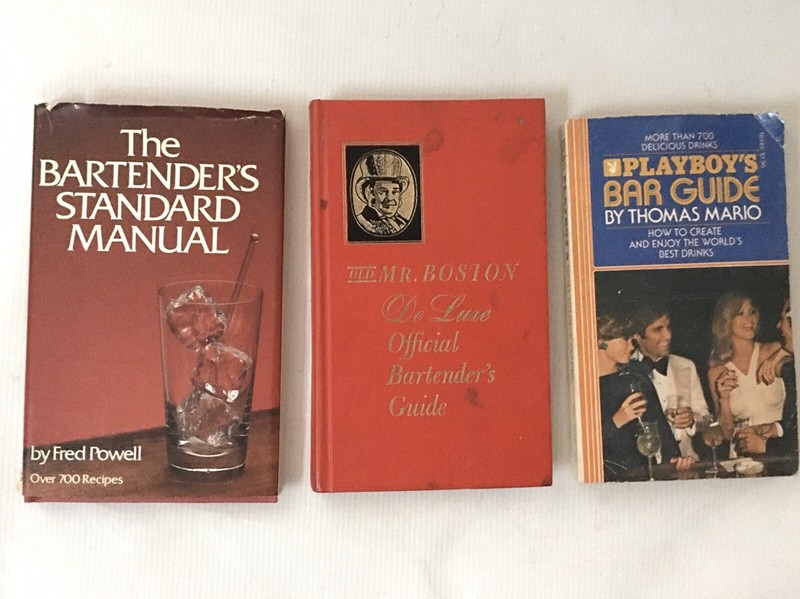LOT OF 3 VINTAGE BARTENDERS RECIPE BOOKS PLAYBOY OLD BOSTON STANDARD GUIDE