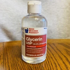 GNP Glycerin USP 6oz Topical Solution 99.5% – Skin Protectant & Moisturizer NEW