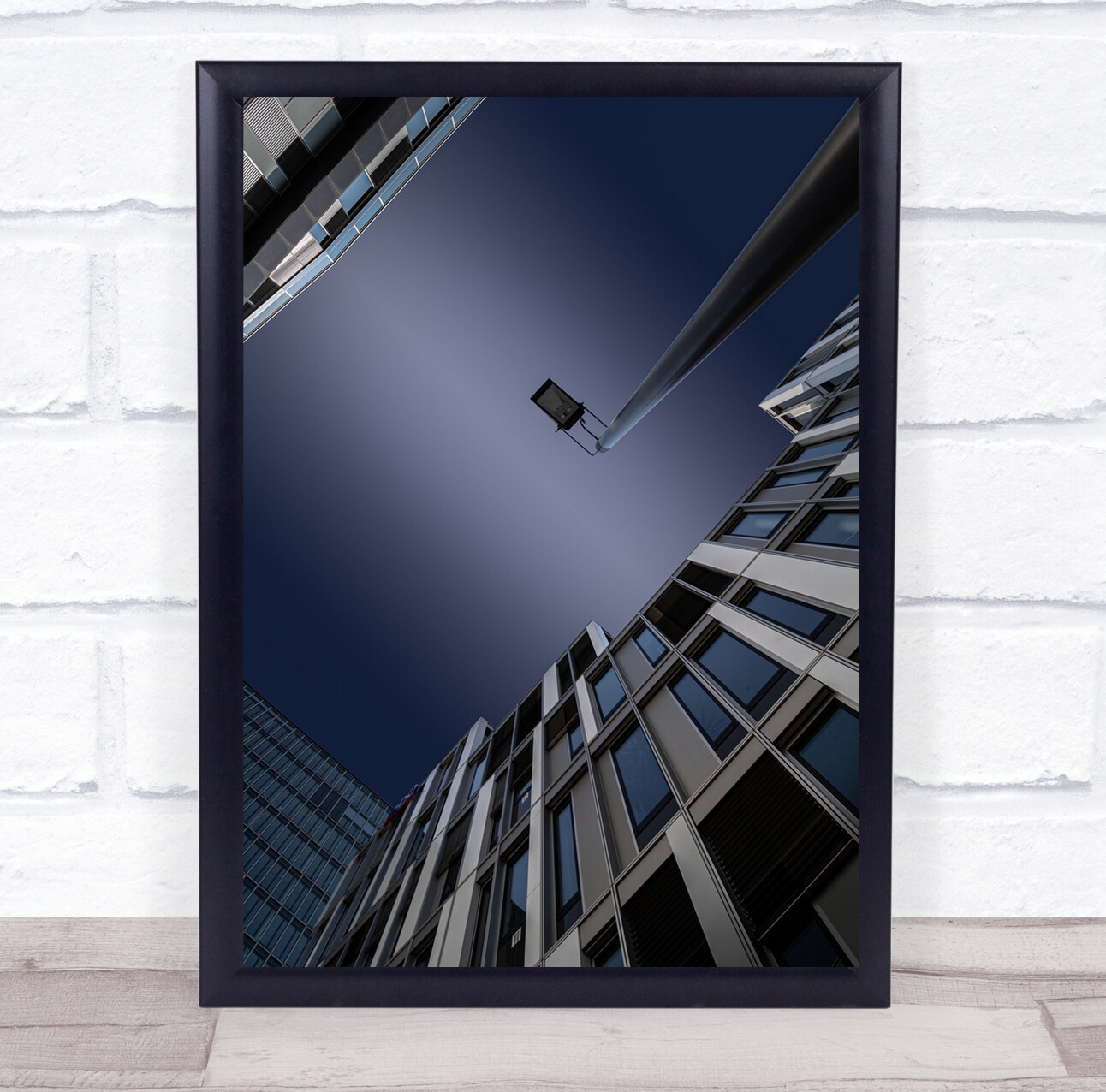 Architecture Lamp Street Light Blue Perspective Pov Building Wall Art Print