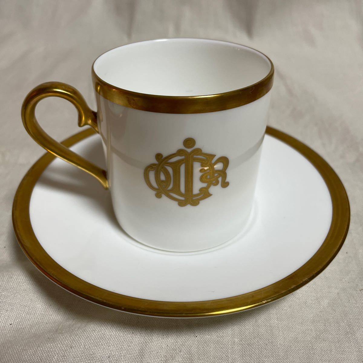 Christian Dior ART DE LA TABLE Pair Cup & Saucer Tableware Logo