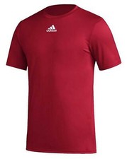 Adidas Men's Pregame BOS Short Sleeve Polyester Tee T-Shirt - Power Red