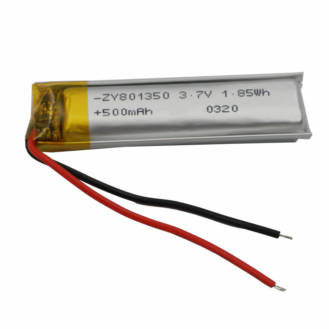 3.7V 1.85Wh 500mAh Li Battery 801350 Lipo For GPS Bluetooth Headset Record Pen
