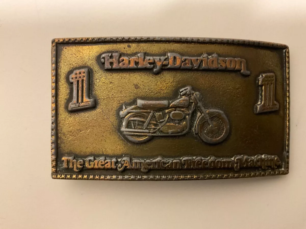 Harley-Davidson rare men’s vintage limited edition belt buckle.Antique  brass.