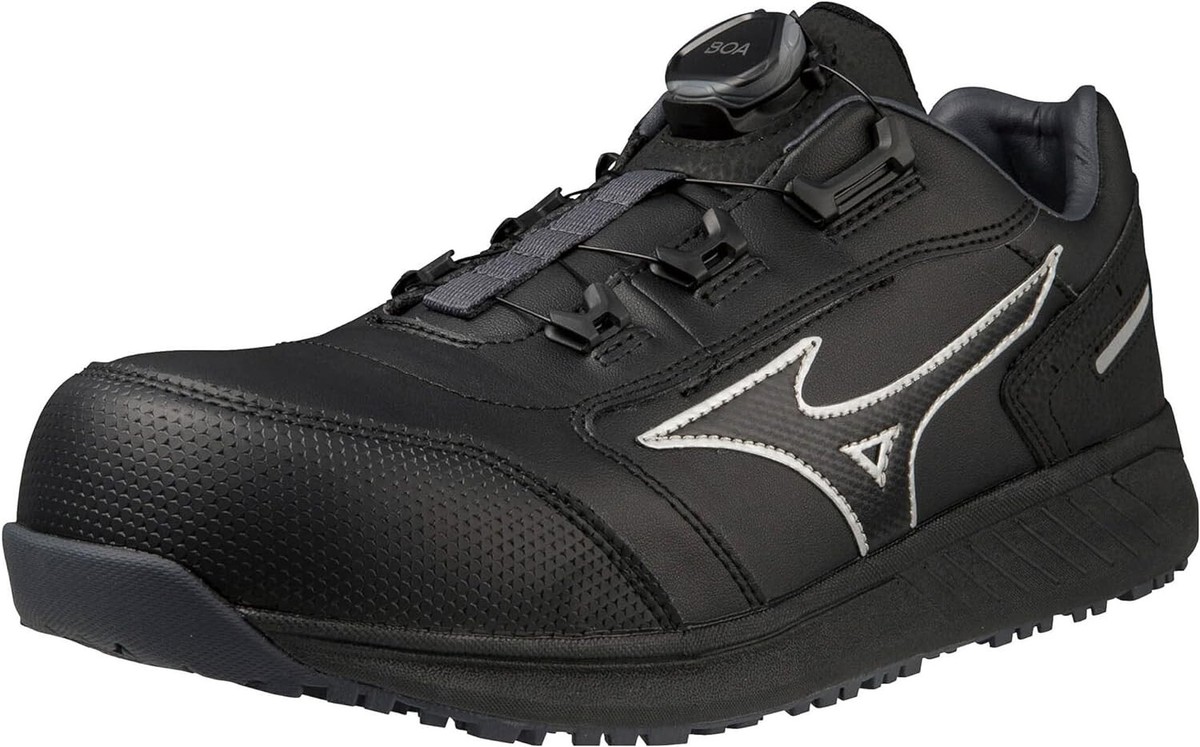 M*様 Mizuno ALMIGHTY LSII 51L WIDE BOA 26 MIZUNO WORKING Safety Shoes ALMIGHTY SU51L BOA F1GA2317 Black US8