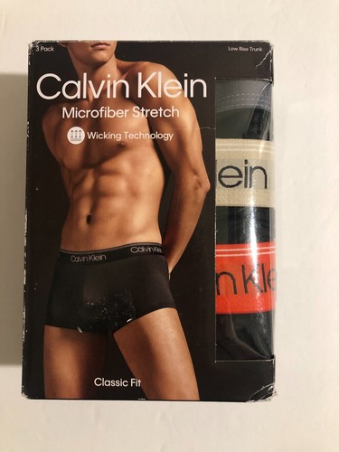 Herren Calvin Klein Microfaser Stretch Low Rise Trunk Classic Fit 3er Pack Gr. XL