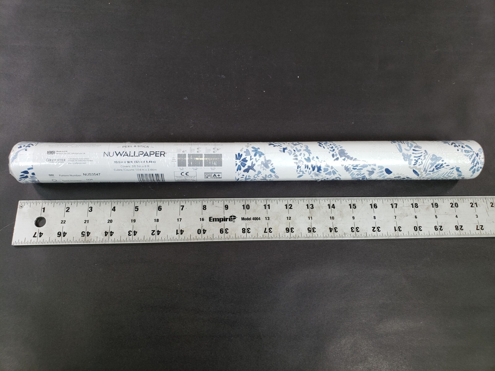 NuWallpaper NUS3547 Blue Brewster Guildford Peel And Stick Wallpaper 20.5"X18ft 91212584280 eBay