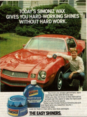#ad 1980 Vintage Print Ad Today#x27;s Simoniz Wax Gives You Hard Working Shines Without $9.95