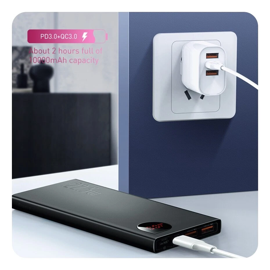 10000mAh 22.5W Fast Charging Power Bank Portable Battery
