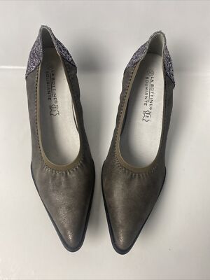 La Bottine Souriante Schuhe Gr. UK 6 Party Glitzer Silber Keilabsatz Neu Ohne Karton