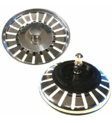 Steel cap for sinks Ø external 8 cm adaptable Smeg and various brands