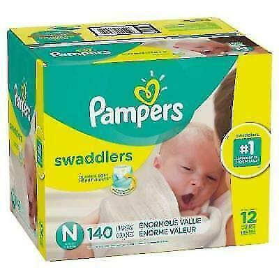 Pampers Swaddlers Baby Diapers, Size Newborn (140 Count) - Afbeelding 1 van 1