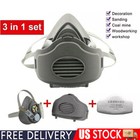 3 in 1 Safety Gas Mask Respirator Half Face Protect For Spray Painting Facepiece