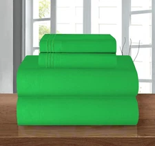 4X Emerald Green King Size Microfiber Soft Wrinkle Resistant Bed Sheet Sets #11