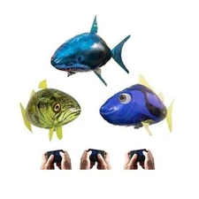 Air Swimmers OFFICIAL Three-Pack Bundle - Flying Shark, Bass Fish, Regal Tang