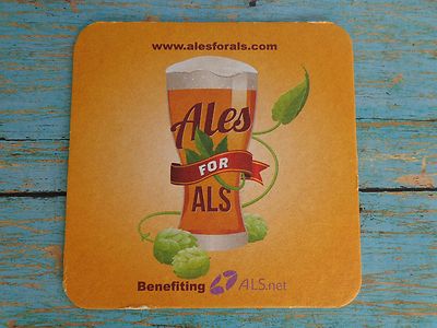 Beer Coaster: Ales for ALS Benefiting Lou Gehrig's Disease Research & Prevention