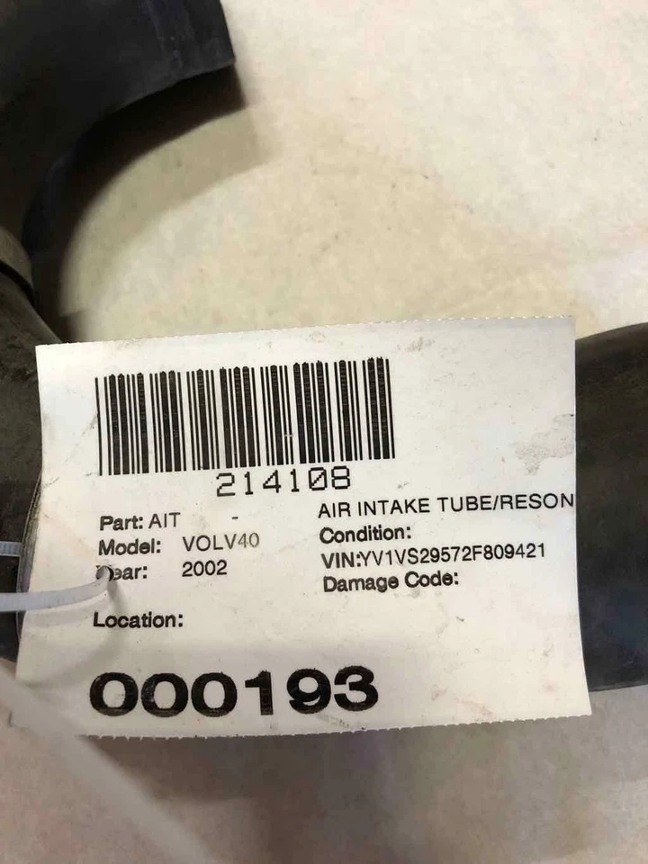 Volvo Serie 40 S40 2002 sedán turbo cargador superior intercooler manguera tubo M Foto 4 de 4