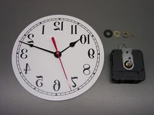 NEW BACKWARDS REVERSE BARBERSHOP CLOCK MOVEMENT KIT WITH DIAL & HANDS 