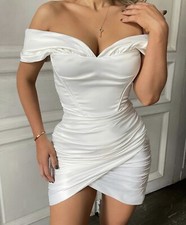 Perfect Satin Mini Dress With Corset Wedding Evening Party Club Wear Trend 2022