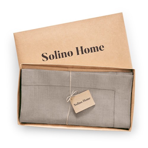 Solino Home 100% Pure Linen Table Throw for Summer Dining, Classic Hemstitch - Picture 4 of 164