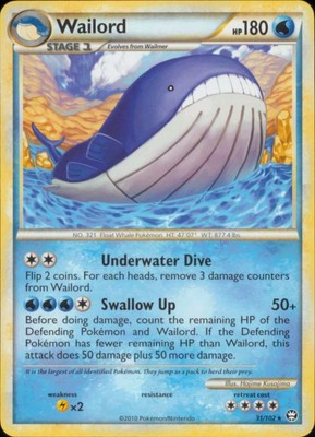 (HSTR-031) Wailord (R) Pokemon HGSS Triumphant # 31