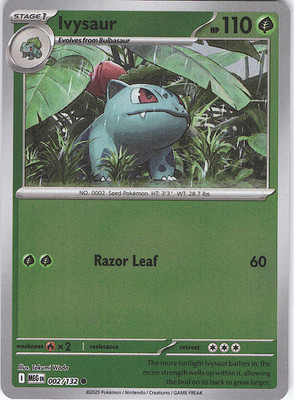 Ivysaur Common ME01: Mega Evolution 002/132 NM