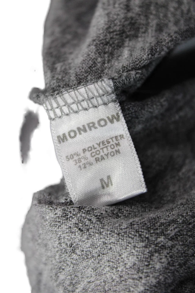 Monrow Womens V Neck Camo Jersey T Shirt Short Sleeve Dark Gray Size M - Image 4 of 4