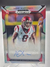 2019 Panini Prizm Draft Picks Iman Marshall Prizm Silver Auto RC #226 Trojans