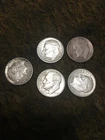 Lot Of 5  Roosevelt Dimes   1948
