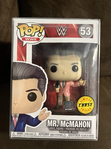 WWE Mr. McMahon #53 CHASE/RARE suit Funko Pop! W/ softshell Protector included