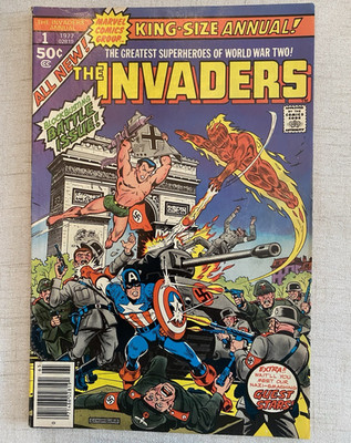 The Invaders Annual #1 (Marvel Comics Group 1977) Captain America, Schomburg
