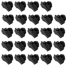24 Pack 120dB Loud Referee Whistles with Lanyards     Heavy-Duty Black Sports W